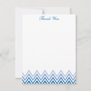 Invitation Chic Blue Ombre Chevrons