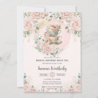 Chic Blush Floral High Tea Party Fête des mariées