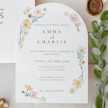 Chic Boho Pastel Fleurs sauvages Printemps Mariage