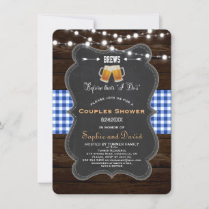 Invitation Chic BREWS avant leur Fiançailles "je fais"