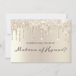 Invitation Chic Champagne Parties scintillant de goutte d'hon