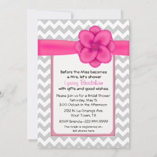 Invitation Chic Chevron Bridal Shower