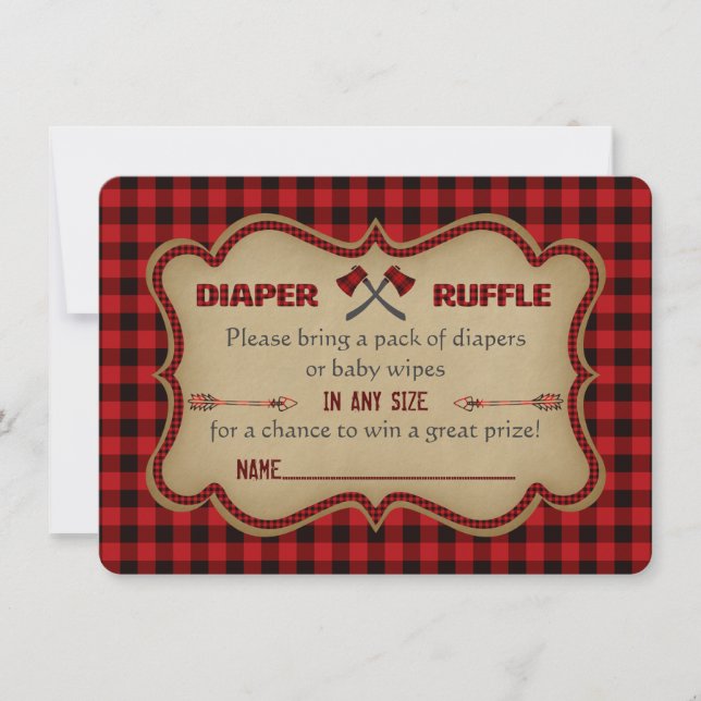 Invitation Chic Chic Chasseur de bûcheron de plongeur Billet (Devant)