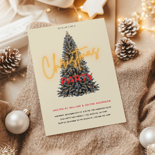 Invitation Chic Christmas Party - arbre festif
