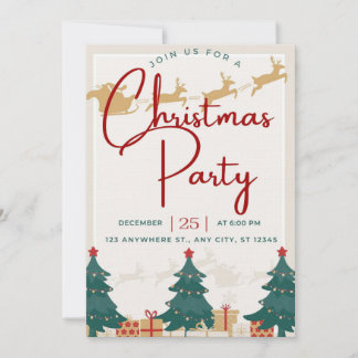 Invitation Chic Christmas Party - Festive