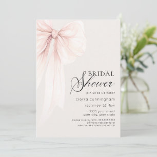 Invitation Chic Coquette Bow Fête des mariées