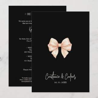 Invitation Chic Coquette Noir Rose Arc TLW26