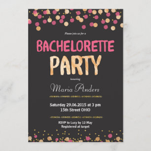 Invitation chic de partie de Bachelorette