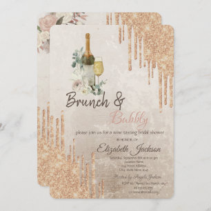 Invitation Chic Drips Brunch & Bubbly Fête des mariées