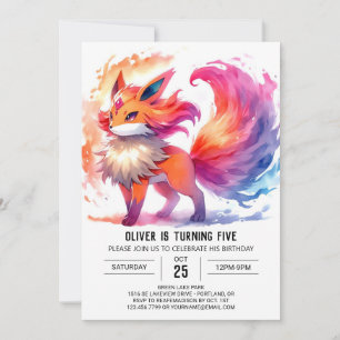 Invitation Chic Enfants Fox Anniversaire