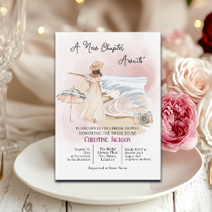 Invitation Chic été "Un nouveau chapitre attend" Fête des mar