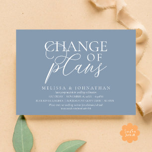 Invitation Chic Faire-Attendre Mariage Changement De Plans