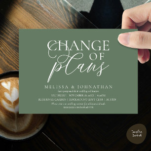 Invitation Chic Faire-Attendre Mariage Changement De Plans