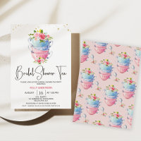 Chic Floral Tasses Tea Party Fête des mariées