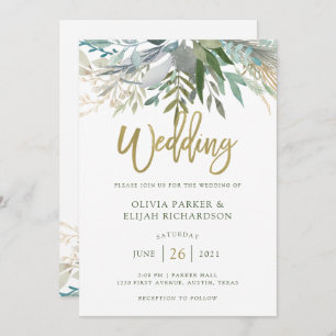 Invitation Chic Foliage MARIAGE