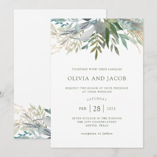Invitation Chic Foliage Mariage