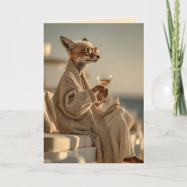 Invitation Chic Fox Relaxant dans le style (Devant)
