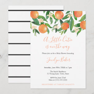 Invitation Chic Little Cutie Parti Baby shower neutre