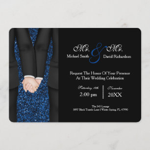 Invitation Chic M. Célébration du couple de Mariages de M. Tu