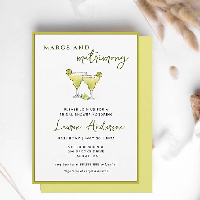 Invitation Chic Margs et matrimoniale Cocktail Fête des marié (Créateur téléchargé)