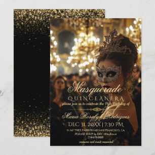 Invitation Chic Masquerade or Quinceanera Photo