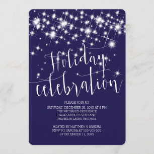 Invitation Chic Merry & Bright Sparkles Fête