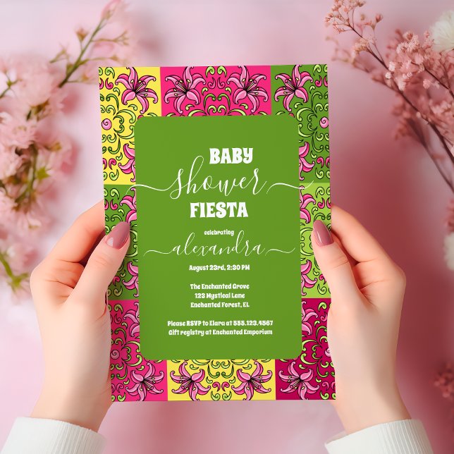 Invitation Chic Mexicaine Floral Señorita Baby shower Girl (Créateur téléchargé)