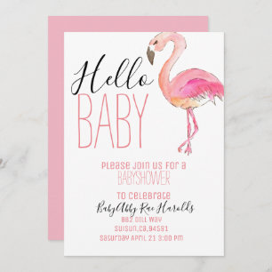 Invitation chic mignon de baby shower de fille de