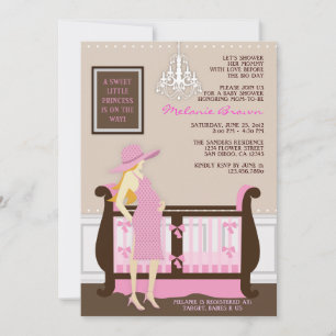 Invitation Chic Modern Mom Baby shower contemporain Invitatio