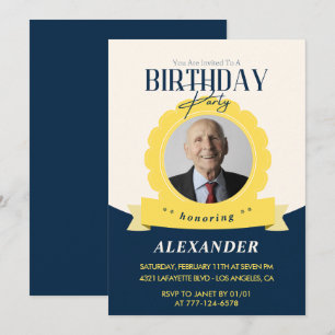 Invitation chic moderne pour 97e anniversaire 