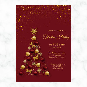 Invitation Chic Noël Tree Fête des Fêtes