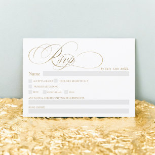 Invitation Chic or calligraphie chic rsvp mariage