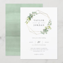 Chic or géométrique Eucalyptus Mariage vert