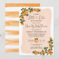 Chic Orange Drive By Baby shower Citrus Quarantine