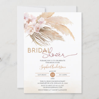 Invitation Chic Pampas Boho Grass
