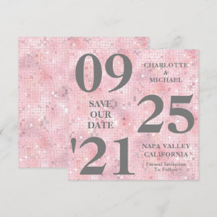Invitation Chic Parties scintillant Rose Étincelle Moderne En