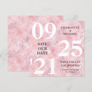 Invitation Chic Parties scintillant Rose Étincelle Moderne En