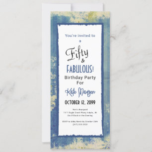 Invitation Chic Peint Denim 50 & FABULOUS Surprise Anniversai