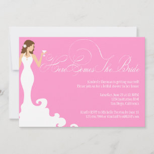 Invitation Chic Pink voici l'Invitation de douche de mariée