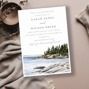 Invitation Chic Rocheux Pine Montagne Matin Après