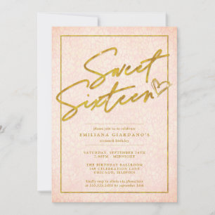 Invitation Chic rose & or Leopard Sweet 16 Party
