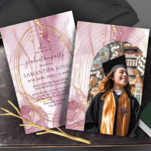 Invitation Chic Rosy Watercolor Calligraphie