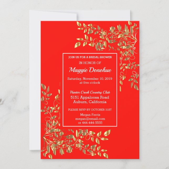 Invitation Chic Royal Bridal Shower (Devant)