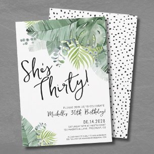 Invitation Chic Script Trentième 30e Anniversaire