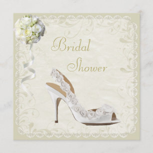 Invitation Chic Shoe & Bouquet Fête de l'mariée