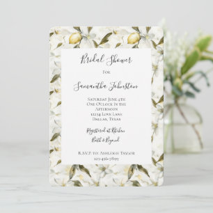 Invitation Chic sicilien Citrons d'été Fête des mariées flora