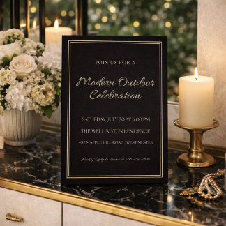 Invitation Chic Soirée Ivoire Noir