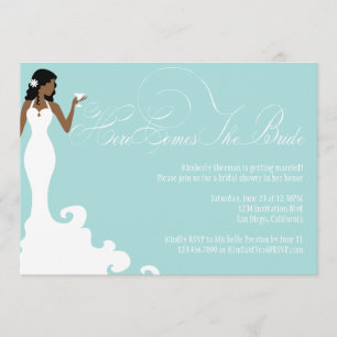 Invitation Chic Turquoise voici l'Invitation de douche de mar