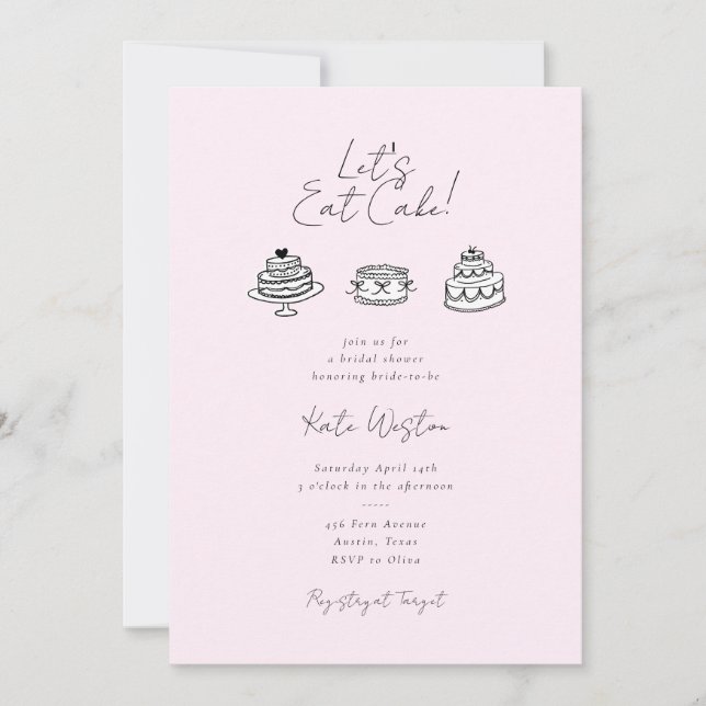 Invitation Chic Vintage Pink Bridal Shower (Devant)