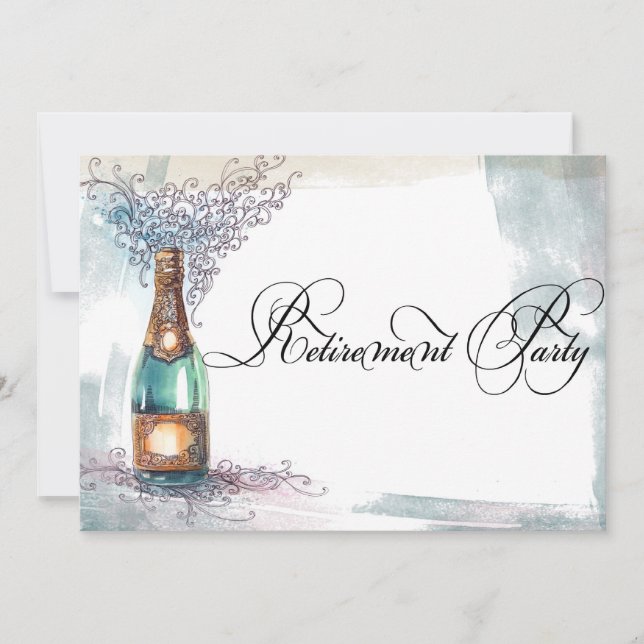 Invitation Chic Vintage Retirement Party (Devant)